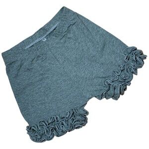 Be Girl Clothing Girls Gray Ruffle Trim Knit Shorts Size 10